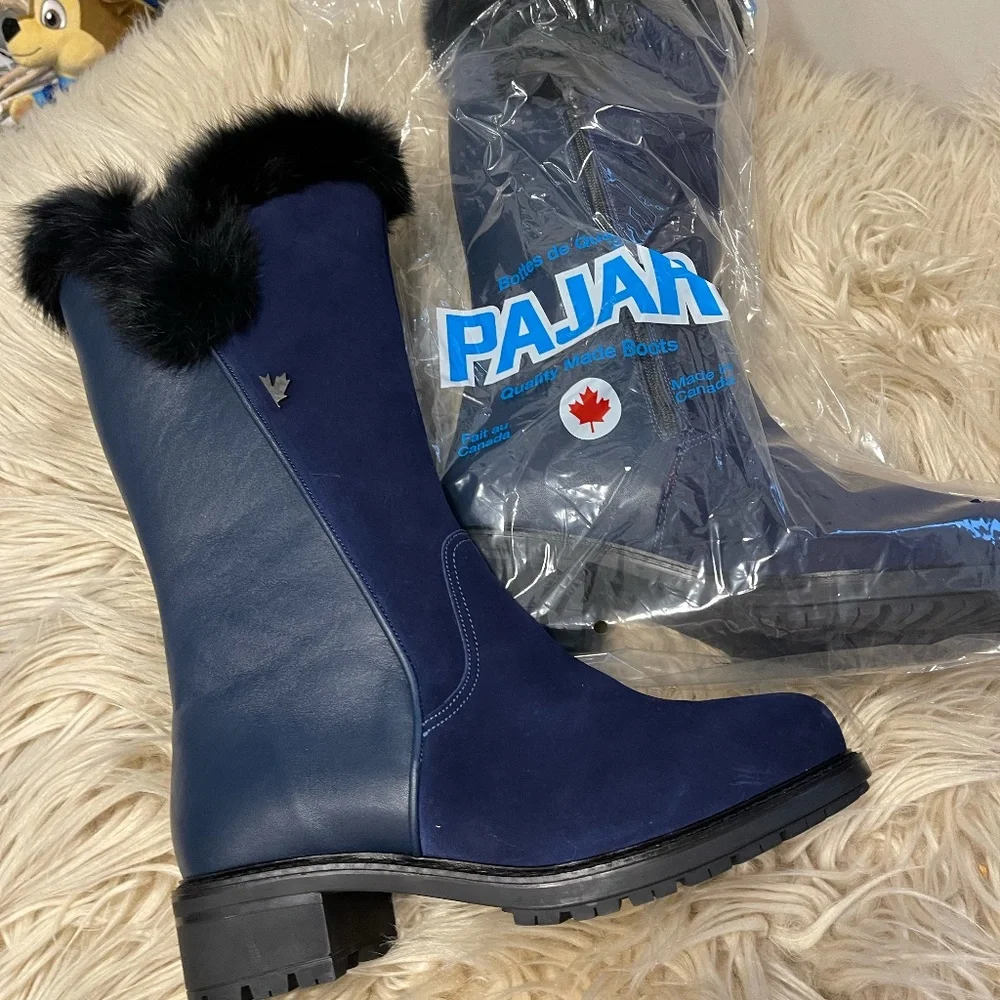 Pajar, leather, suede and shearling boots, size 11, but fit small. True size 9.5 - Picture 1 of 14